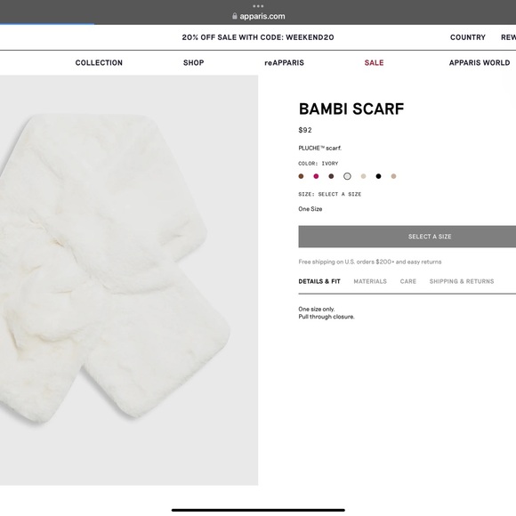 APPARIS luxury brand scarf. NWT - Picture 2 of 3